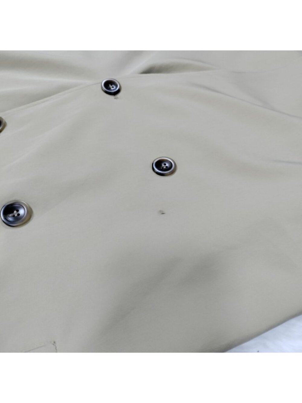 Line and Dot Beige Double Breasted Lux Belted Long Trench Coat Women's Size S-M - Picture 13 of 16